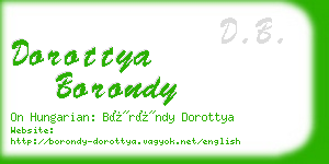 dorottya borondy business card